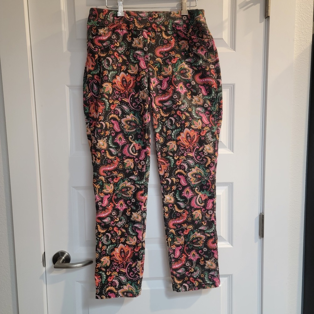Croft & Barrow The Effortless Stretch Pants Womens Colorful Sz 8 Regular